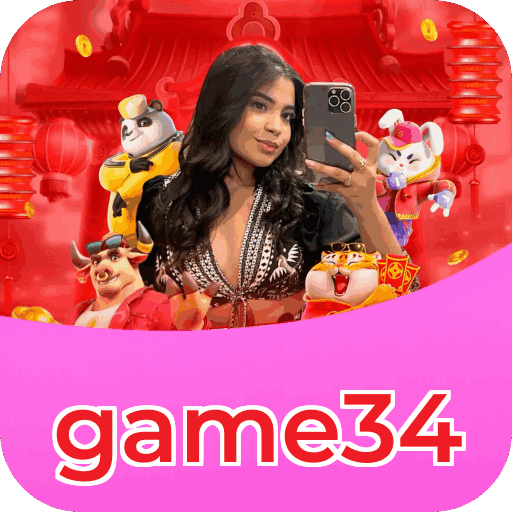Interface do aplicativo game34 mostrando jogos disponíveis no iOS e Android